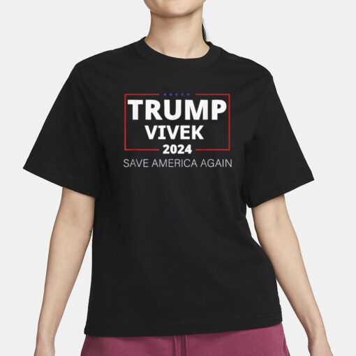 TRUMPP VIVEK 2024 SAVE AMERICA AGEIN T SHIRT1