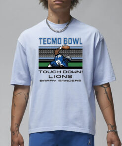 Tecmo Bowl Touch Down Lions Barry Sanders T-Shirt13