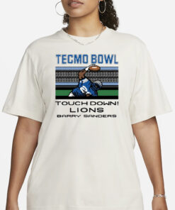 Tecmo Bowl Touch Down Lions Barry Sanders T-Shirt3