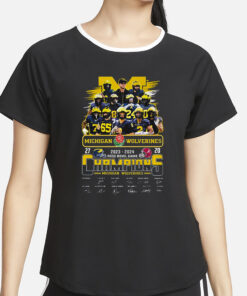 Wolverines 2024 Champions Rose Bowl Game 27-20 T-Shirt4