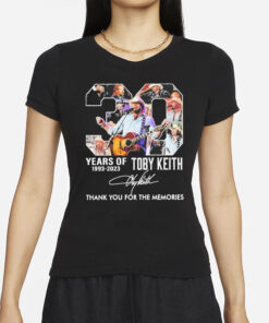 30 Years Of 1993 2023 Toby Keith Thank You For The Memories Pro Shirt