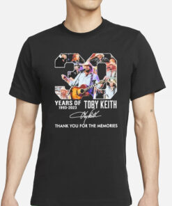 30 Years Of 1993 2023 Toby Keith Thank You For The Memories Pro Shirts