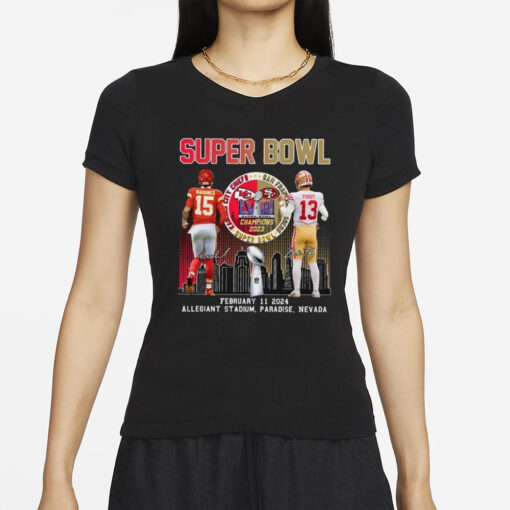 49ers Vs Chiefs Super Bowl LVIII Champions Mahomes Purdy T-Shirts