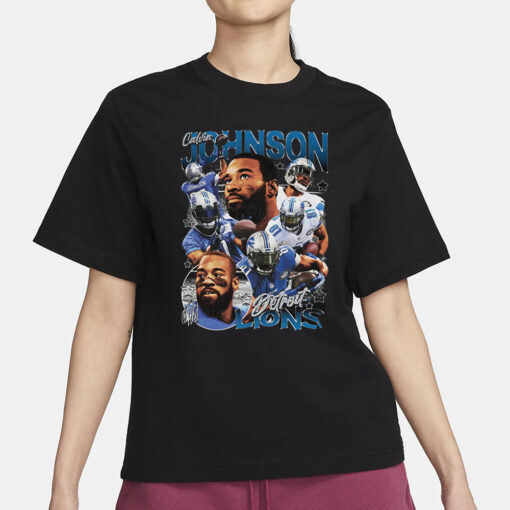 Calvin Johnson T-Shirt Detroit Lions Football3