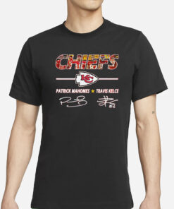 Chiefs Patrick Mahomes And Travis Kelce Signatures T-Shirts