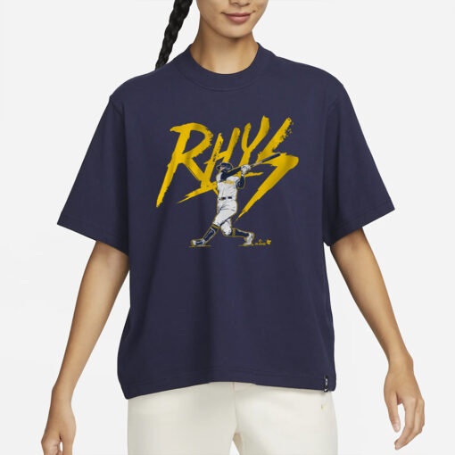 RHYS HOSKINS RHYS LIGHTNING MILWAUKEE T-SHIRTS