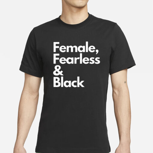 Sheryl Swoopes Female Fearless Black T-Shirts