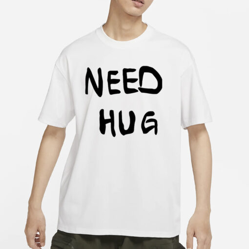 Stefon Diggs Wearing Need Hug T-Shirt