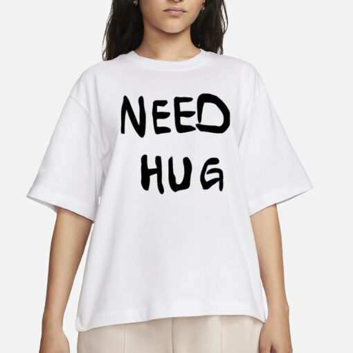 Stefon Diggs Wearing Need Hug T-Shirts