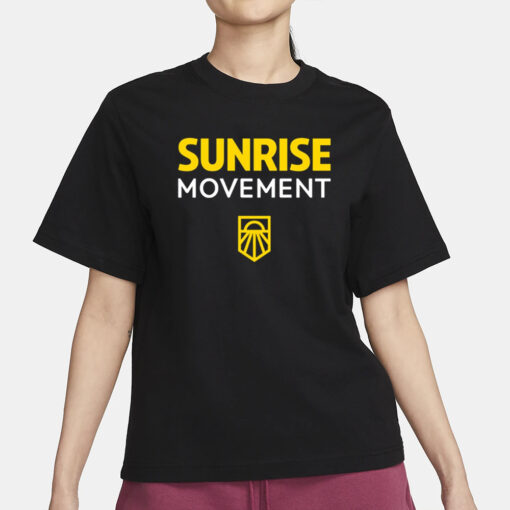 Sunrise Movement Good Job Livable Future Green New Deal T-Shirt2