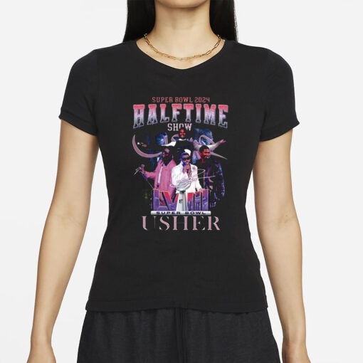 Super Bowl 2024 Halftime Show Usher Graphic T-Shirt