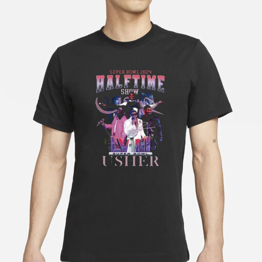 Super Bowl 2024 Halftime Show Usher Graphic T-Shirts