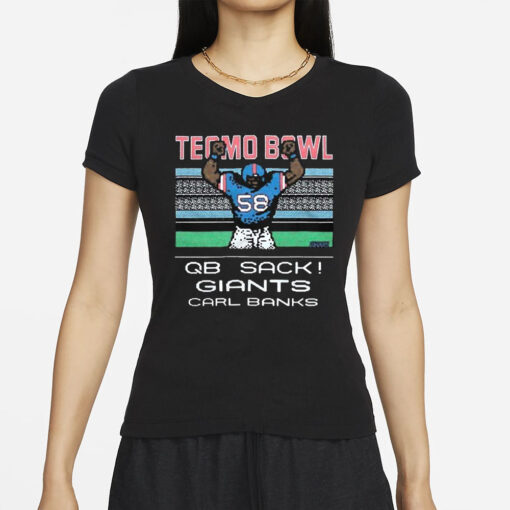 Tecmo Bowl Giants Carl Banks T-Shirt