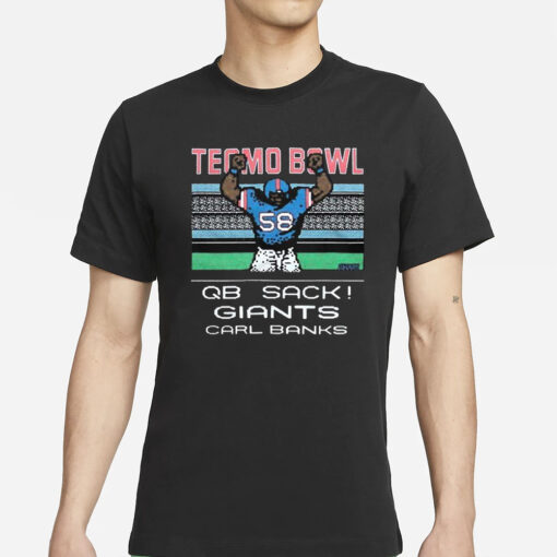 Tecmo Bowl Giants Carl Banks T-Shirts