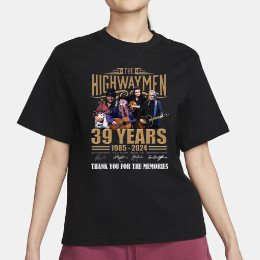 The Highwaymen 39 Years 1985 – 2024 Thank You For The Memories T Shirt1