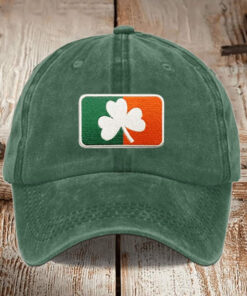 Unisex Distressed Washed Cotton St. Patrick’s Day Printed Hat