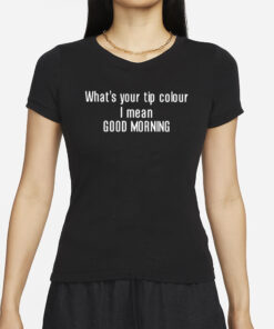 Whats Your Tip Colour I Mean Good Morning T-Shirt