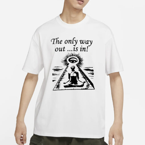 Amir Coffey Wearing The Only Way Out Is In T-Shirt