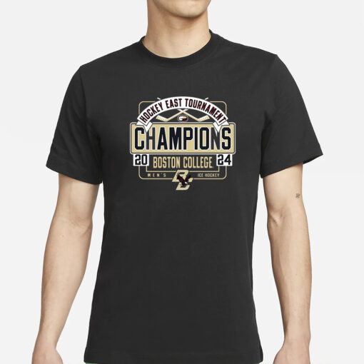 Boston College Eagles Unisex 2024 Hockey East Men’s Tournament Champions T-Shirt