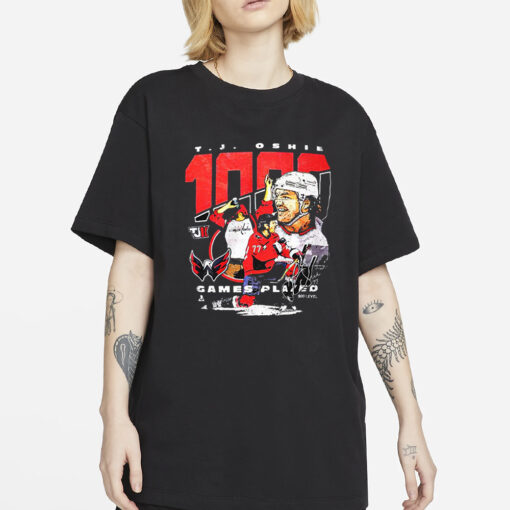 Capitals Tj Oshie 1000 Game Players T-Shirts