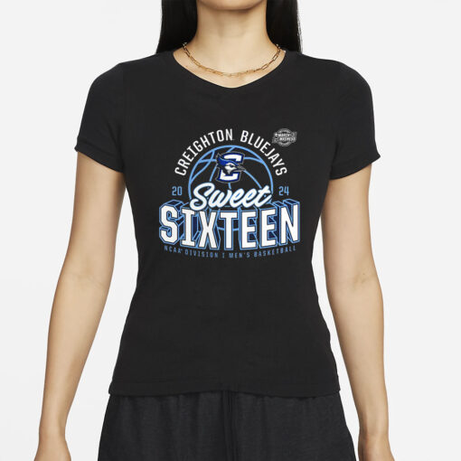 Creighton Bluejays 2024 Ncaa March Madness Sweet Sixteen Defensive Stance T Shirt