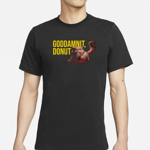 Dungeon Crawler Carl Goddamnit Donut Cat T-Shirt