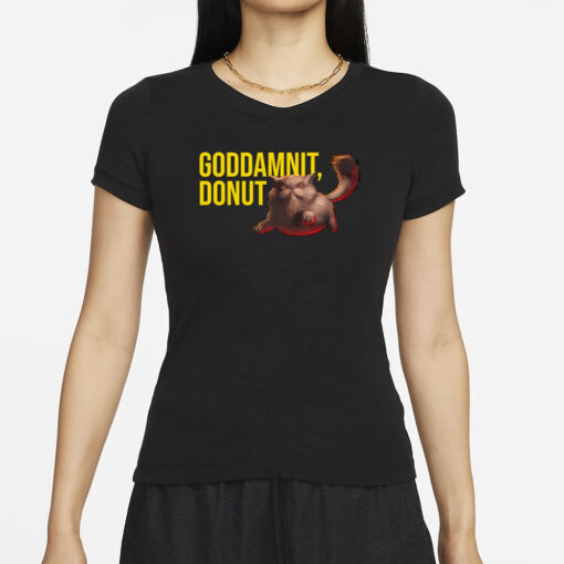 Dungeon Crawler Carl Goddamnit Donut Cat T-Shirts