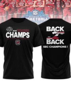 Gamecocks 2024 SEC Women’s Basketball Conference Tournament Champions Locker Room T-Shirt