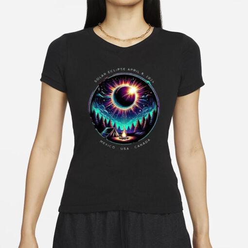 Retro Solar Eclipse Of April 8 2024 T-Shirt