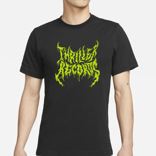 Thriller Records Metal Logo Black T-Shirt