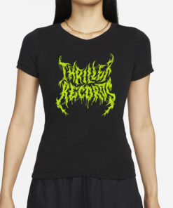 Thriller Records Metal Logo Black T-Shirts