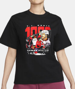 Tj Oshie 1000 Game Players T-Shirt1