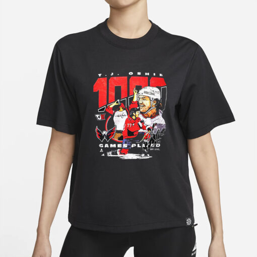 Washington Capitals Tj Oshie 1000 Game Players T-Shirt