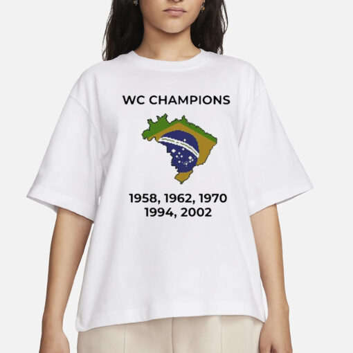 World Cup Soccer Tribute Brazil 1958 1962 1970 1994 2002 T-Shirts