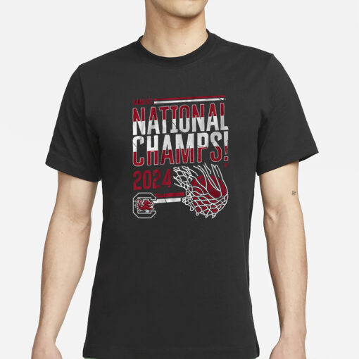 SOUTH CAROLINA WOMEN'S BASKETBALL 2024 NATIONAL CHAMPIONS SWISH T-SHIRT