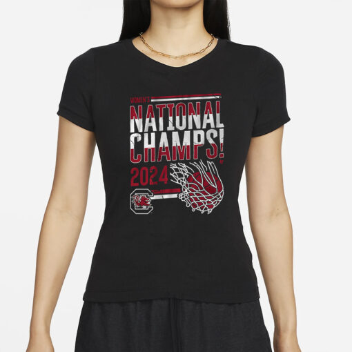 SOUTH CAROLINA WOMEN'S BASKETBALL 2024 NATIONAL CHAMPIONS SWISH T-SHIRTS