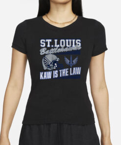 ST. LOUIS BATTLEHAWKS RETRO KAW IS THE LAW T-SHIRTS