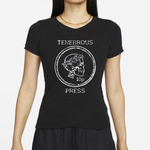 Tenebrous Press Skull & Laurel Straight Cut T-Shirt