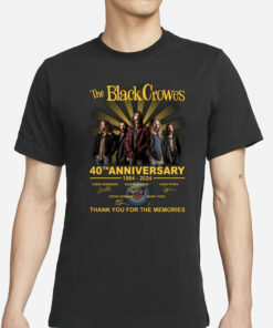 The Black Crowes 40th Anniversary 1984-2024 Thank You For The Memories T-Shirt