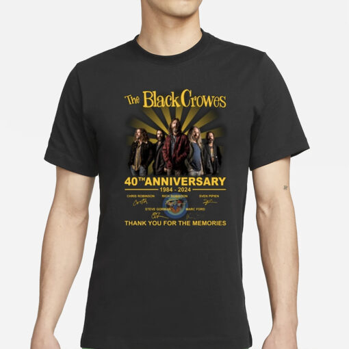 The Black Crowes 40th Anniversary 1984-2024 Thank You For The Memories T-Shirt