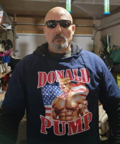 Trump2024NowMorethanEver Donald Pump Muscle Flag American T-Shirt49