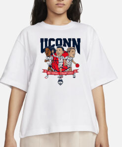 UCONN MEN'S BASKETBALL 2024 NATIONAL CHAMPIONS CARICATURES T-SHIRT