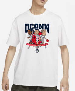 UCONN MEN'S BASKETBALL 2024 NATIONAL CHAMPIONS CARICATURES T-SHIRTS