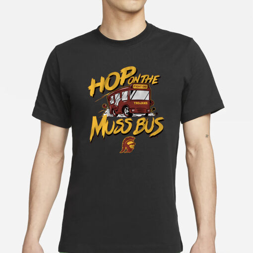 USC BASKETBALL HOP ON THE MUSS BUS T-SHIRT