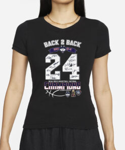 Uconn Huskies Back 2 Back 2024 National Champions T-Shirt