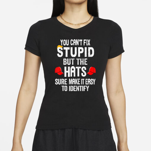 You Can't Fix Stupid But The Hats Sure Make It Easy To Identify T-Shirt