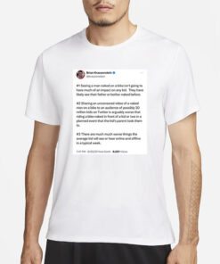 Alex Rosen Brian Krassenstein Seeing A Man Naked On A Bike T-Shirt4