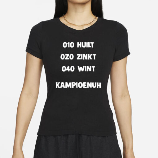 De Ajax Tacticus 010 Huilt 020 Zinkt 040 Wint Kampioenuh T-Shirt