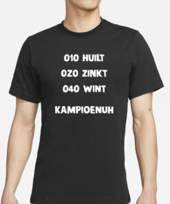 De Ajax Tacticus 010 Huilt 020 Zinkt 040 Wint Kampioenuh T-Shirts