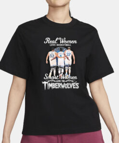 Real Women Love Basketball Smart Women Love The Timberwolves T-Shirt4